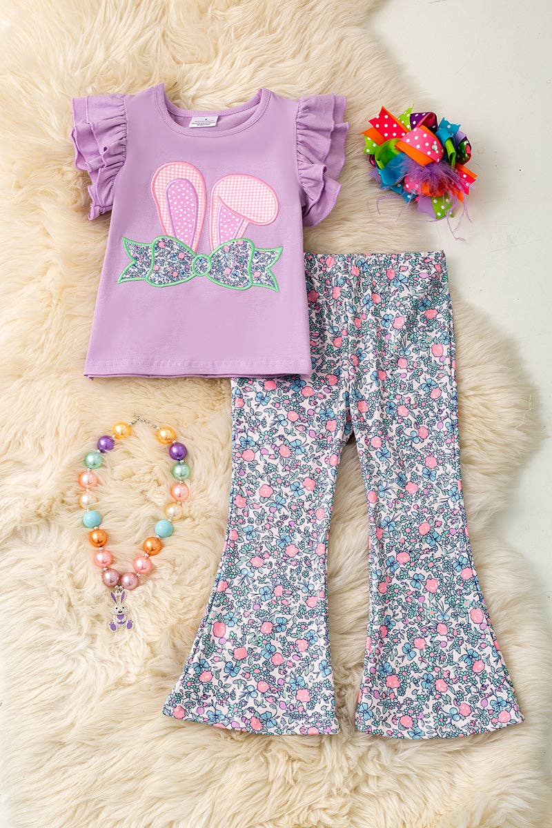 Easter bunny ears applique top & bottoms