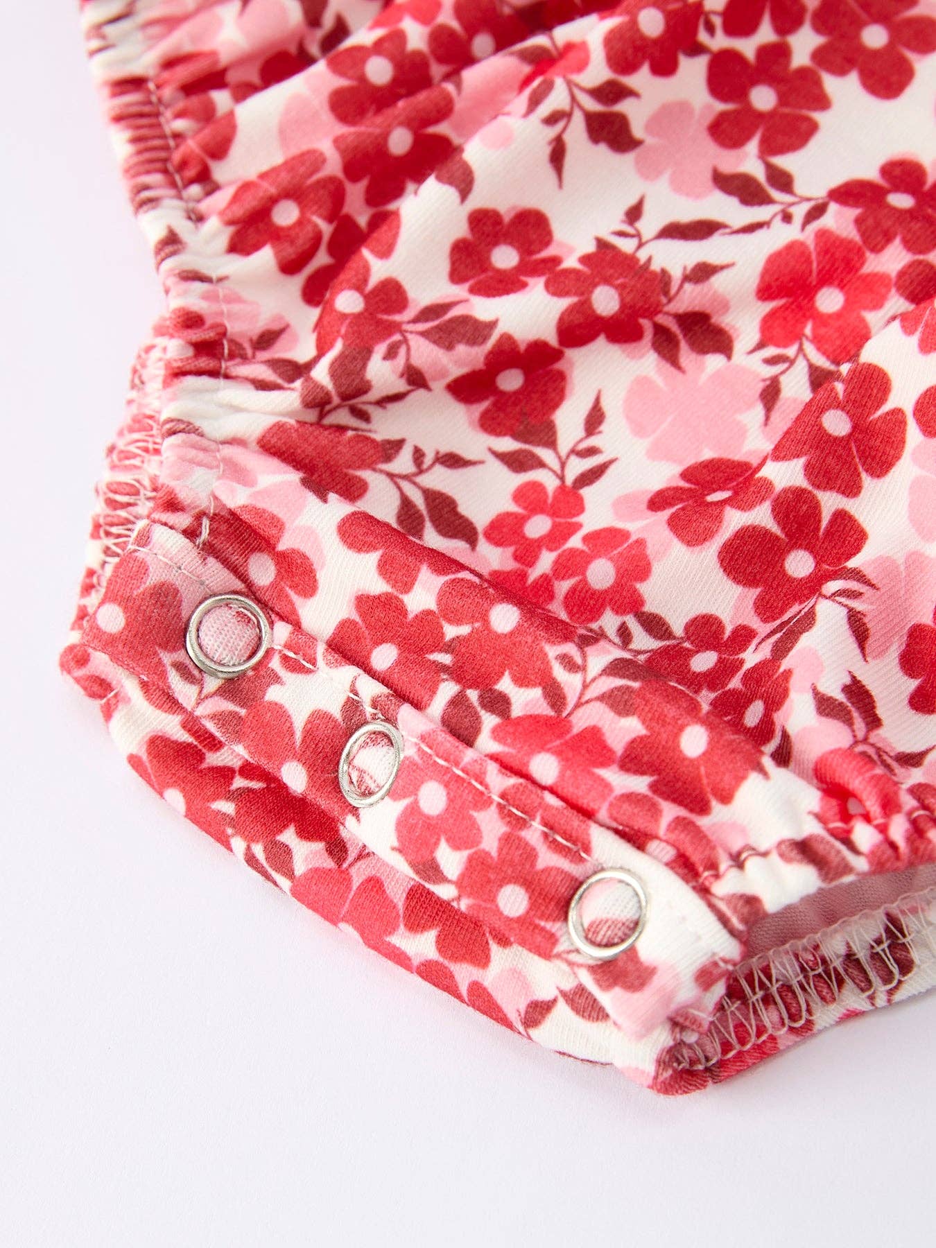 Rylee Faith Designs - Valentine's Day "BE ❤ MINE" Embroidered Floral Girls' Romper