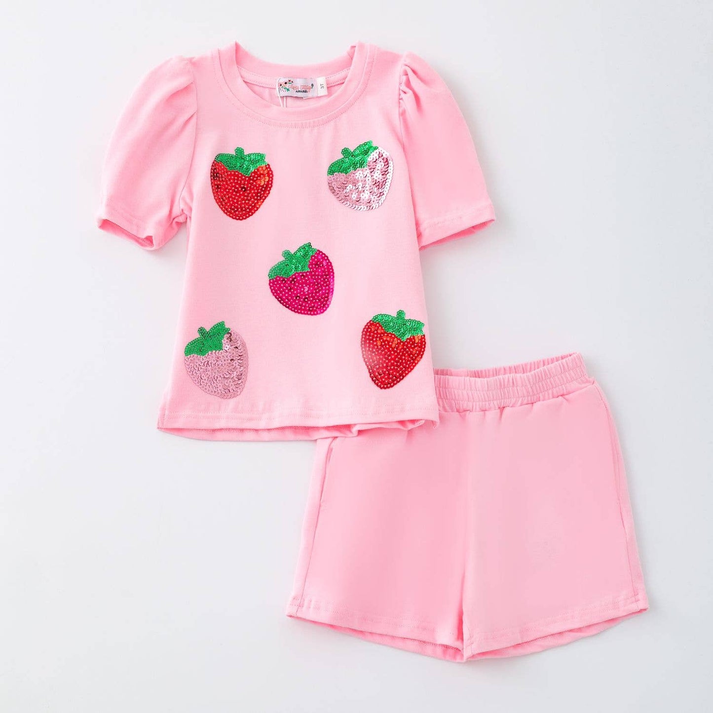 Strawberry Sequin Girls Set