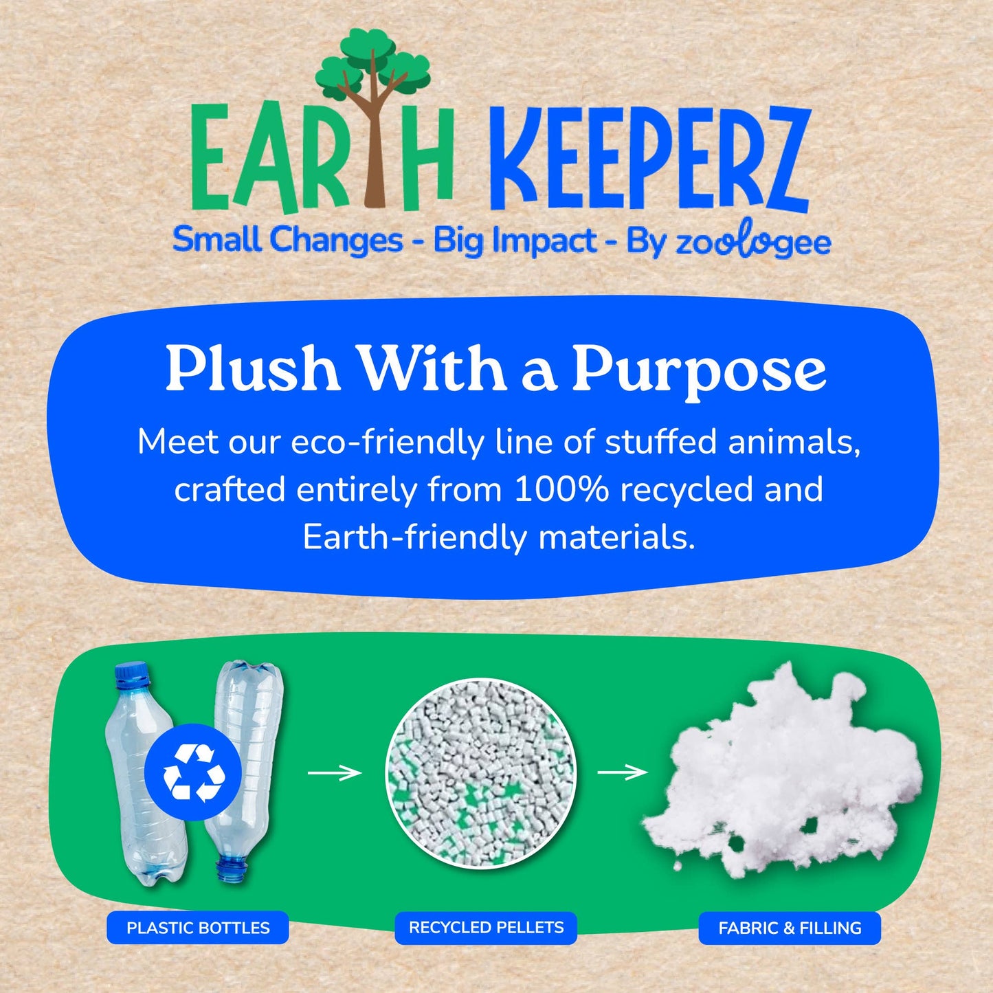 The Petting Zoo - Recycled Earth Keeperz White-Tailed Buck medium 12"