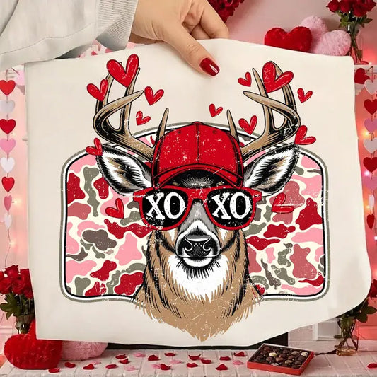 Front Porch Boutique - Valentines Day Deer Sweatshirt 