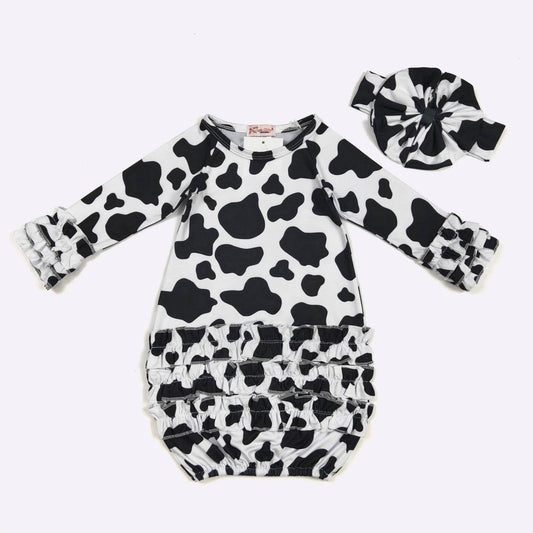 Cow Baby Gown