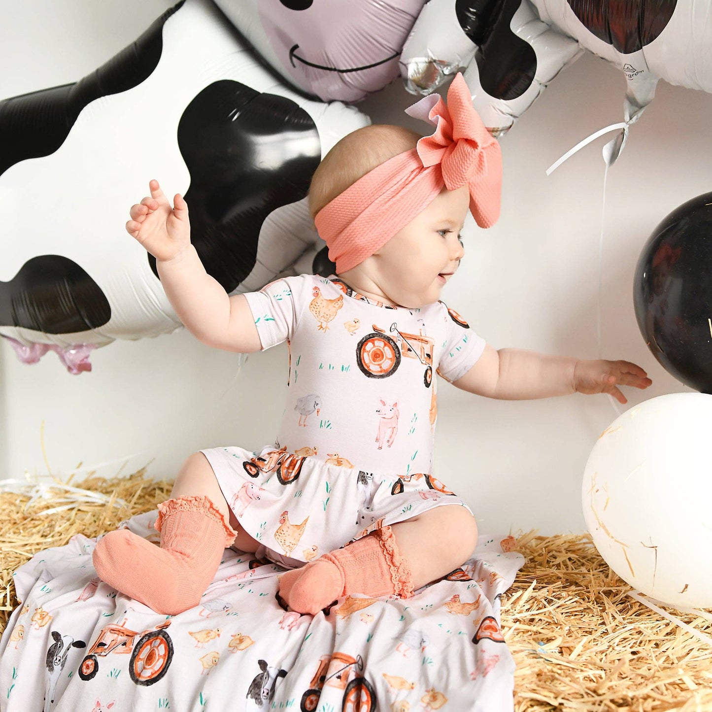 Millie Moo TUTU Bamboo Farm Baby Clothing Dress Outfit