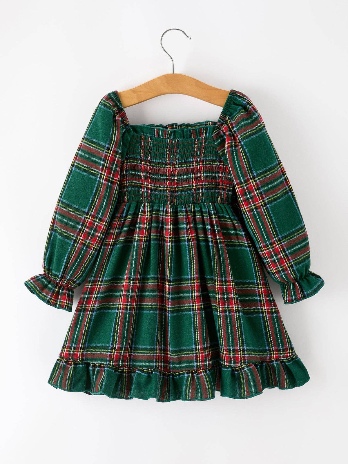 Rylee Faith Designs - Christmas Green Plaid Mommy and Me Matching Dress