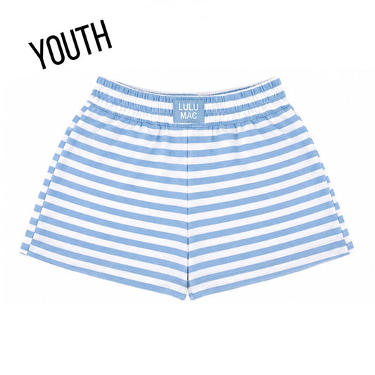STRIPE SHORT-LIGHT BLUE