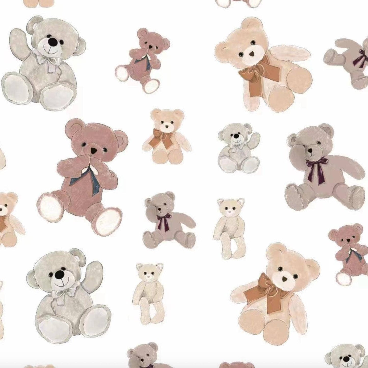 LollyBanks - Baby Muslin Swaddle Blanket 47x47 Bear Hugs