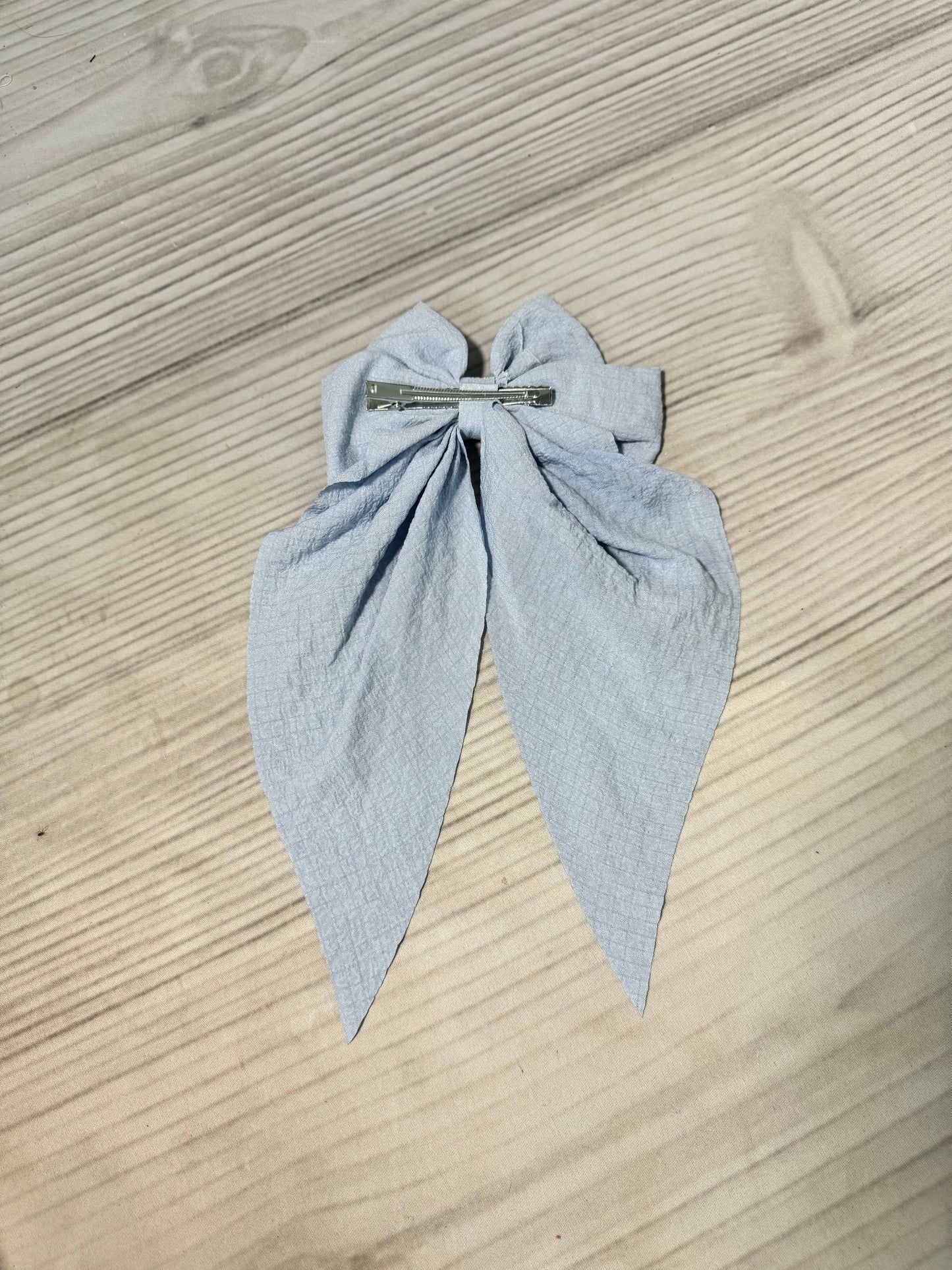 Coquette Hair Bow - Powder Blue