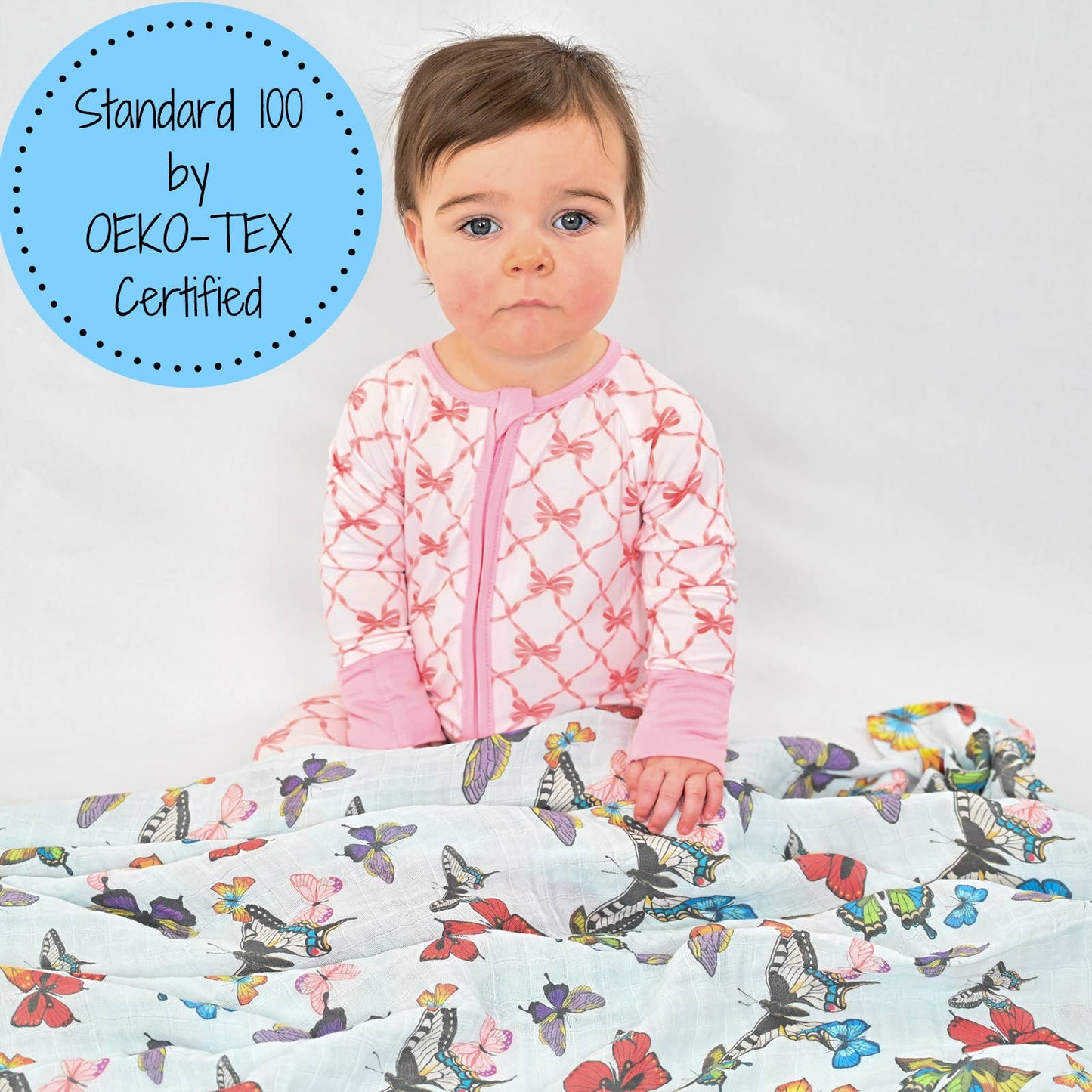 LollyBanks - Butterfly Away Baby Swaddle Blanket