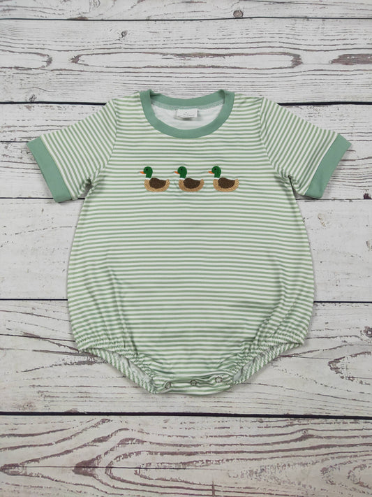 Baby Boy Duck Appliqué Bubble