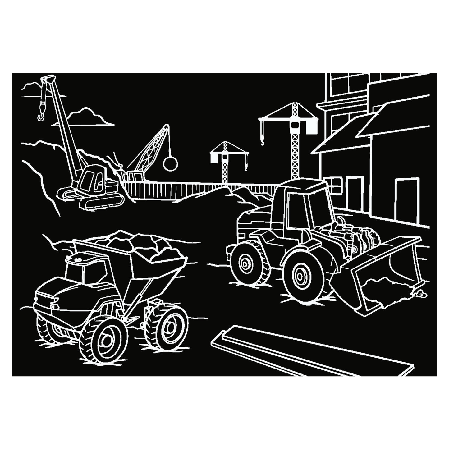 Imagination Starters - Reusable Coloring MiniMats Dino & Truck Kit