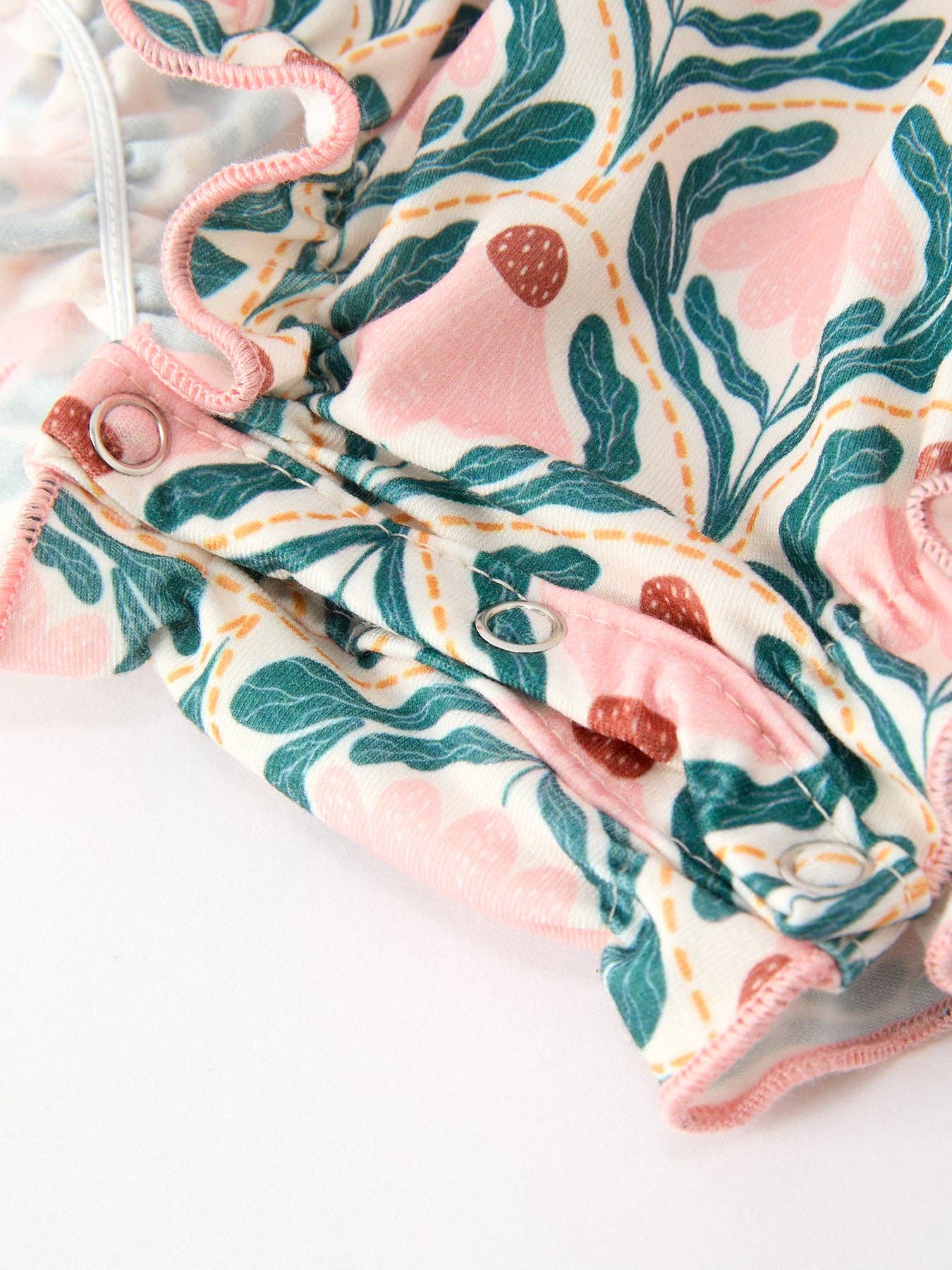 Fall Geometric Floral Baby Romper