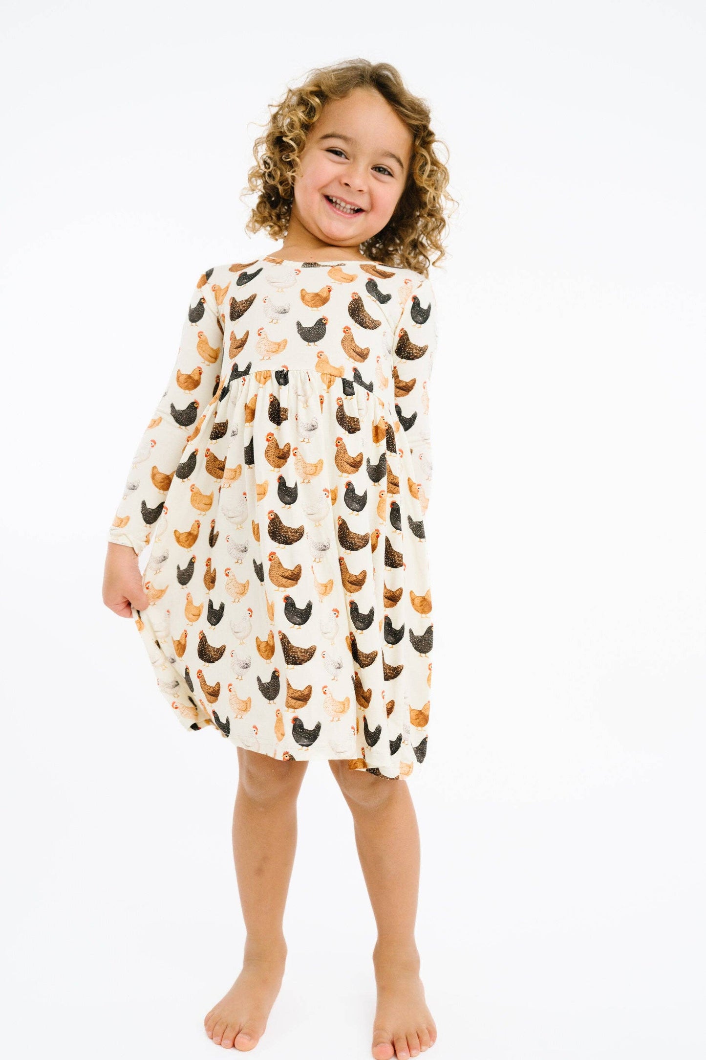 Little One Shop - Backyard Chickens Bamboo Dress