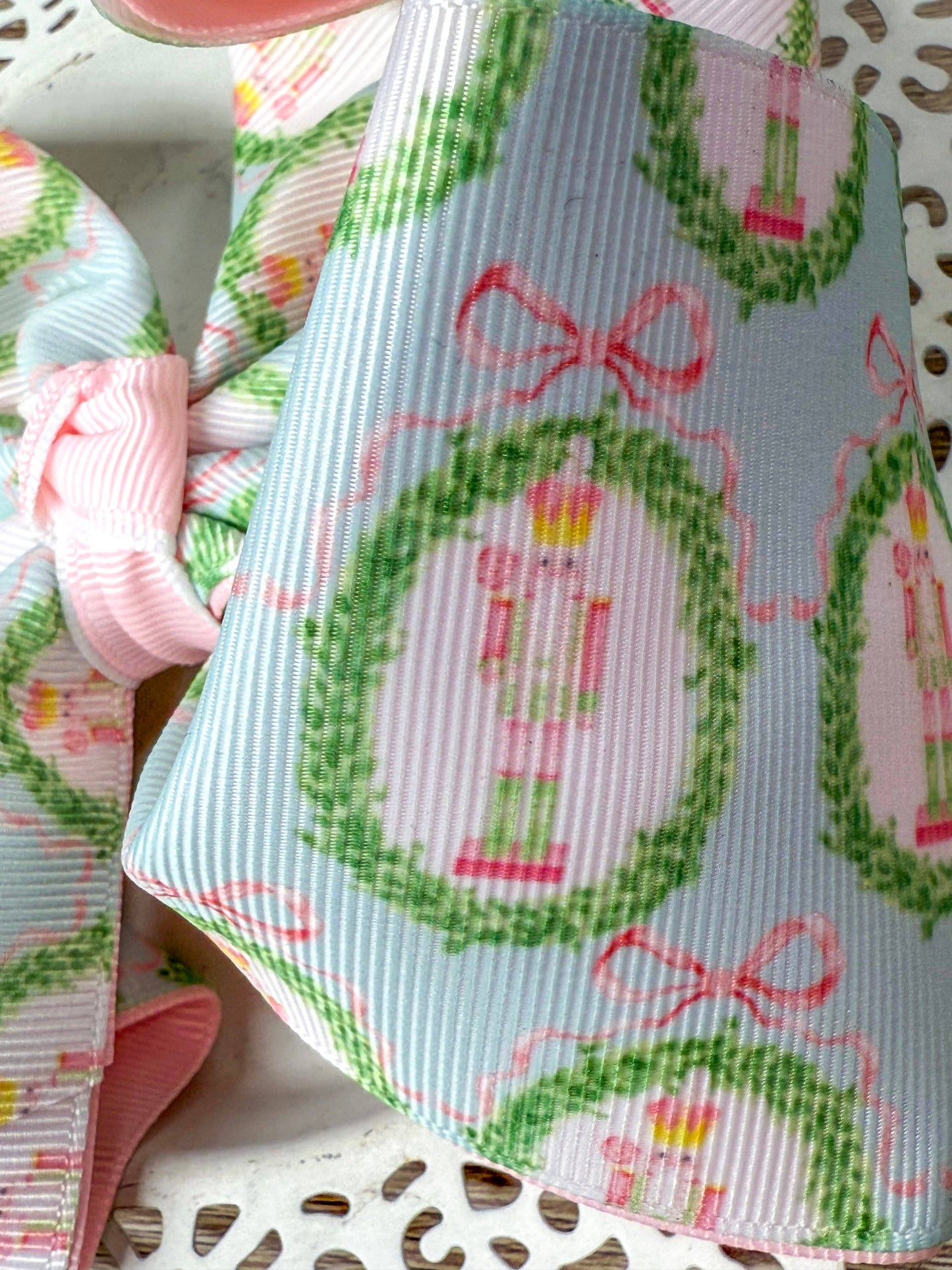 Pastel Nutcracker Printed Double Layer Bow Headband