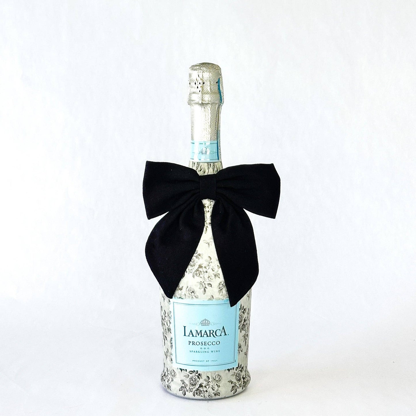 Beau Bottles - Beau Bottles Black Linen Bottle Bow