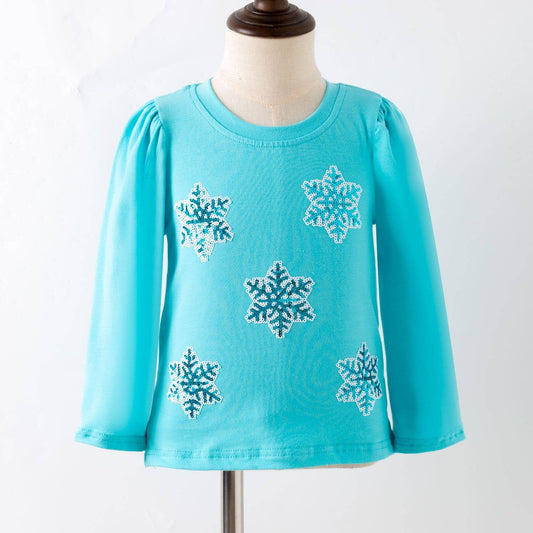 Clover Cottage - Snowflake Sequin Shirt