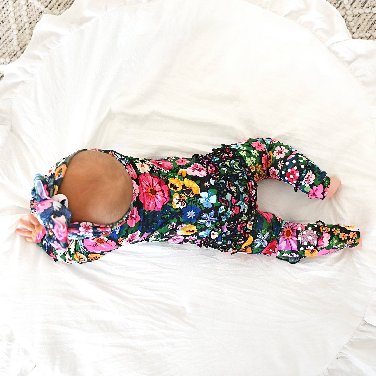 Gigi and Max - Cassandra RUFFLE ZIP Bamboo One Piece Floral Baby Clothing
