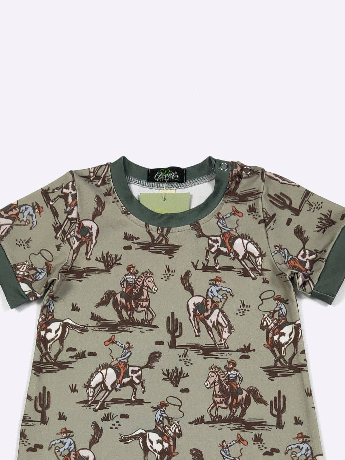 Army Lasso Boy Romper