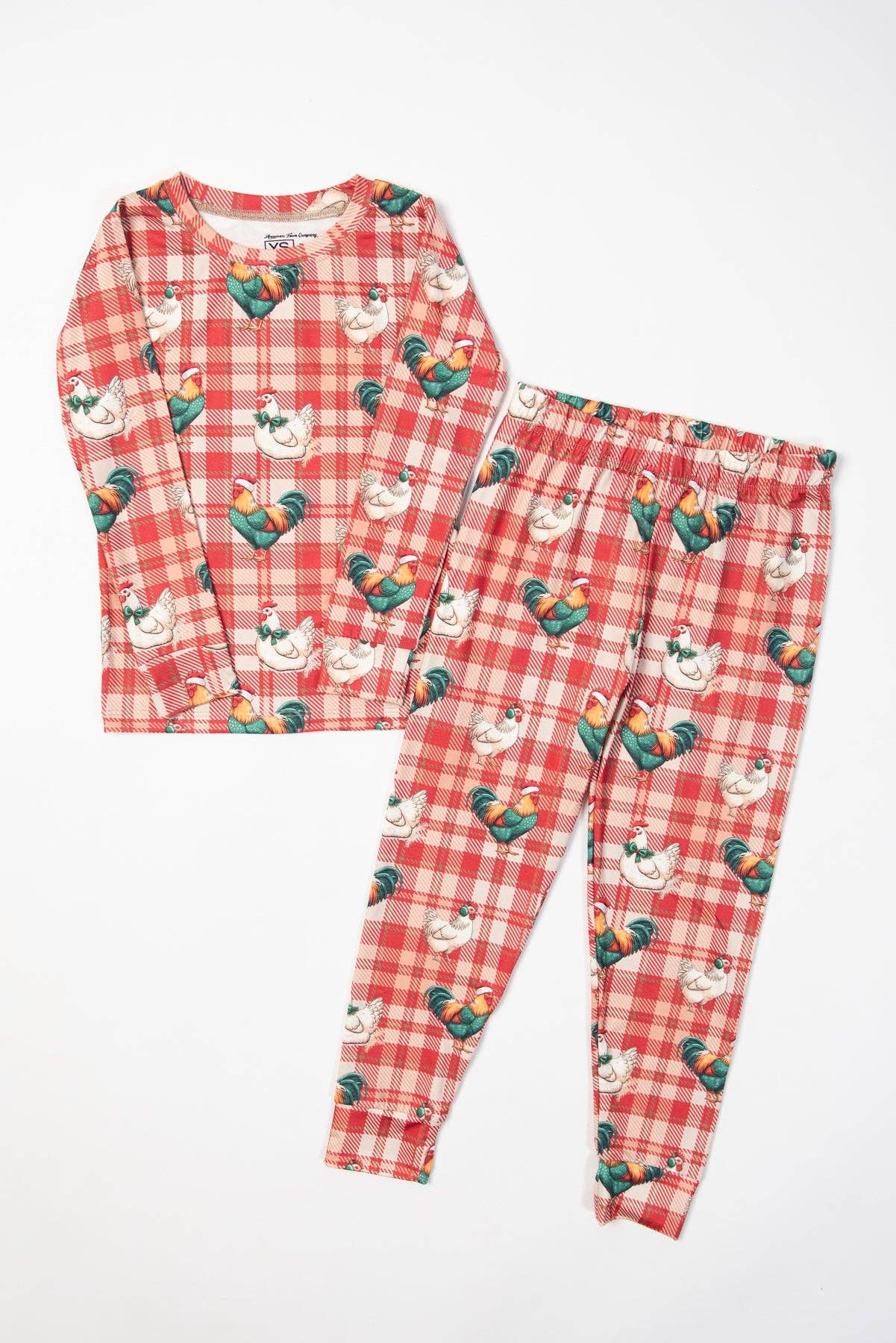 Christmas Chicken Plaid Toddler/Youth Pajama Set
