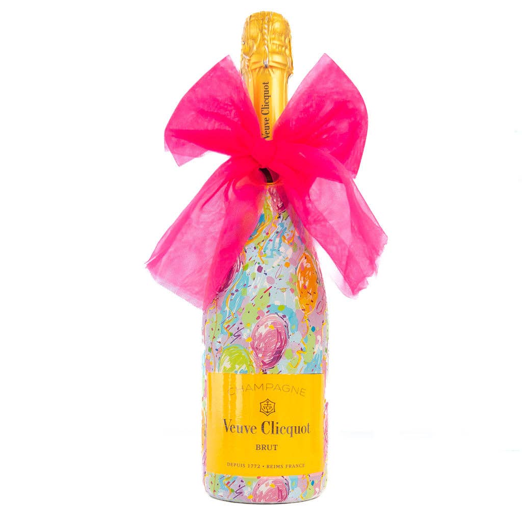 Beau Bottles - Beau Bottles Hot Pink Tulle Bottle Bow