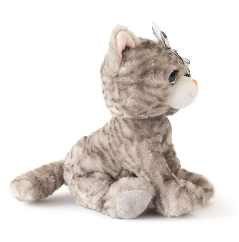 The Petting Zoo - 10" (25cm) Lash'z Tabby Cat Shadow - Grey
