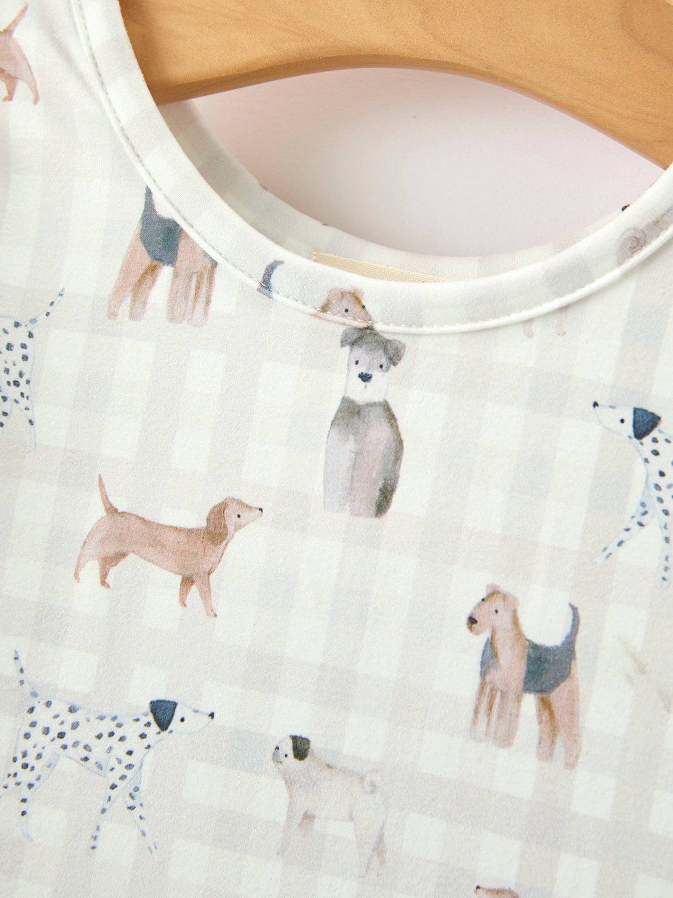 Rylee Faith Designs - Fall Plaid Dog Print Girls Long Sleeve Twirl Dress