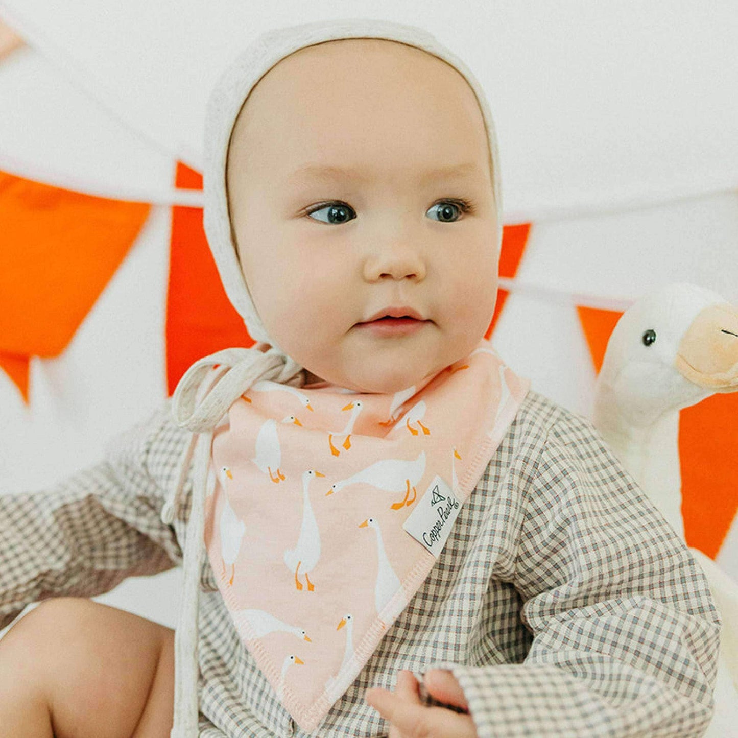Copper Pearl - 4 Pack Baby Bandana Bibs - Goosie