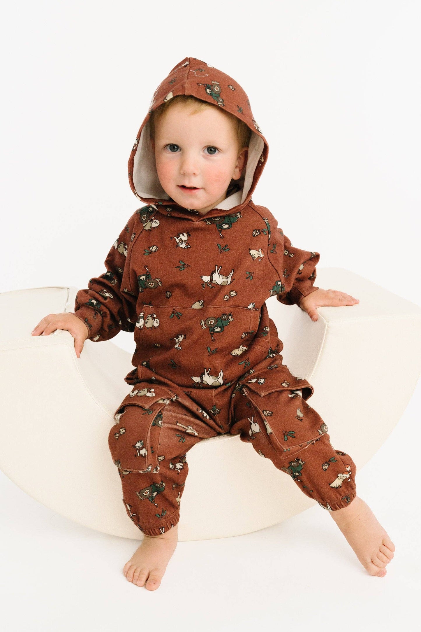 Little One Shop - Christmas Farm Cargo Hoodie Set