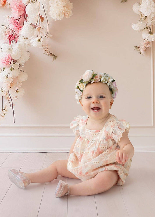 Rasberry Creme Baby Romper