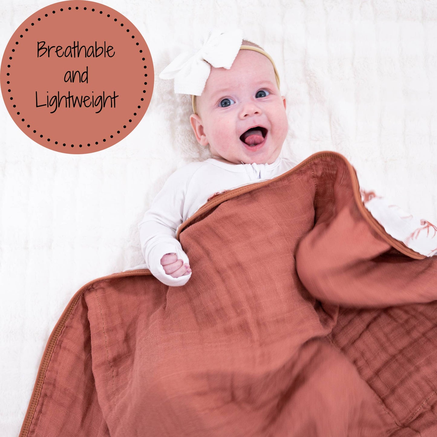 LollyBanks - Oh Deer Baby Toddler 100% Cotton Muslin Blanket