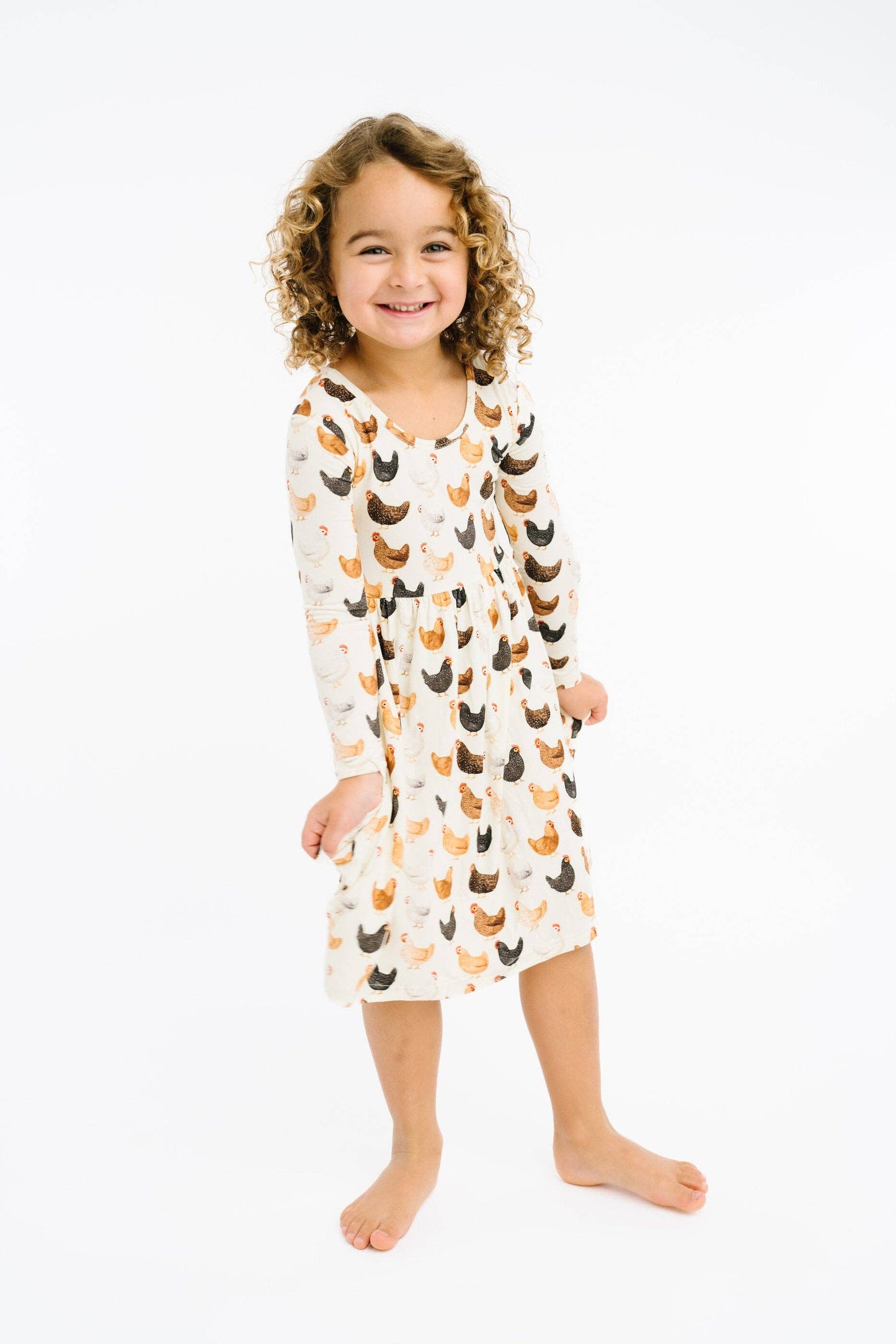 Little One Shop - Backyard Chickens Bamboo Dress