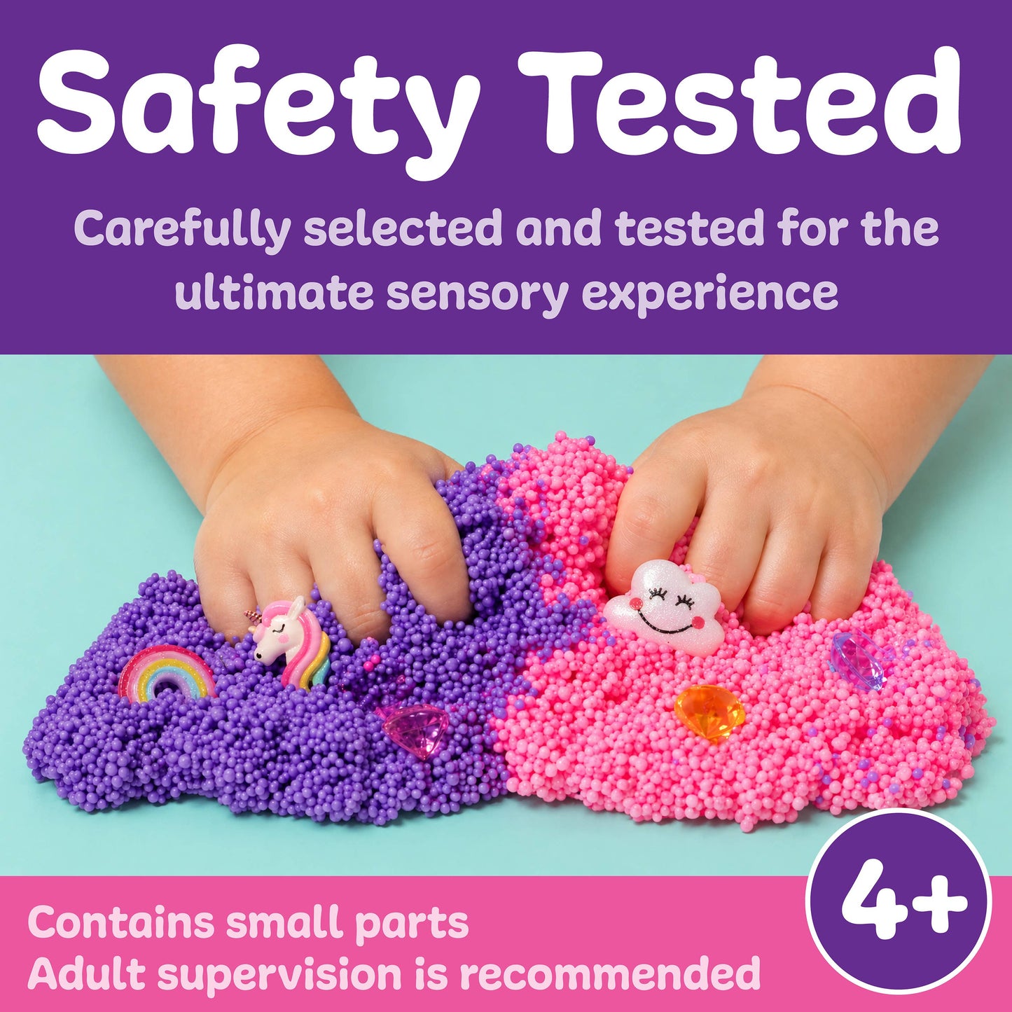 Sensory Surprise Squishy Foam Bucket - Unicorn Charms