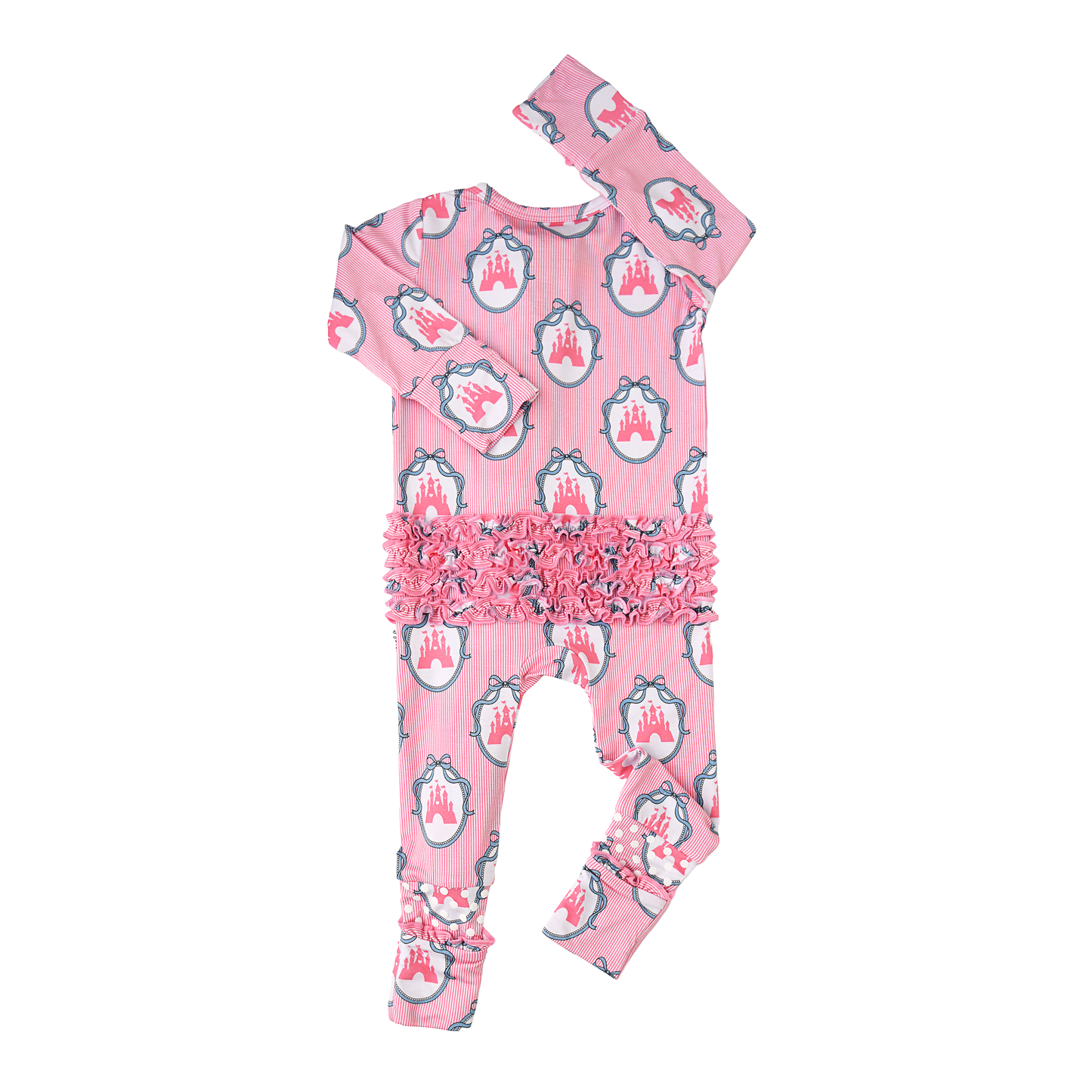 Maeve Castles RUFFLE ZIP Bamboo One Piece Baby Outfit