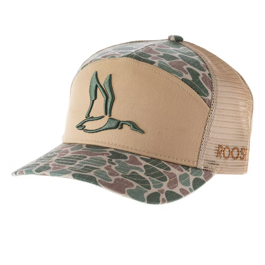 Roost 7 Panel Puff Duck Logo Hat