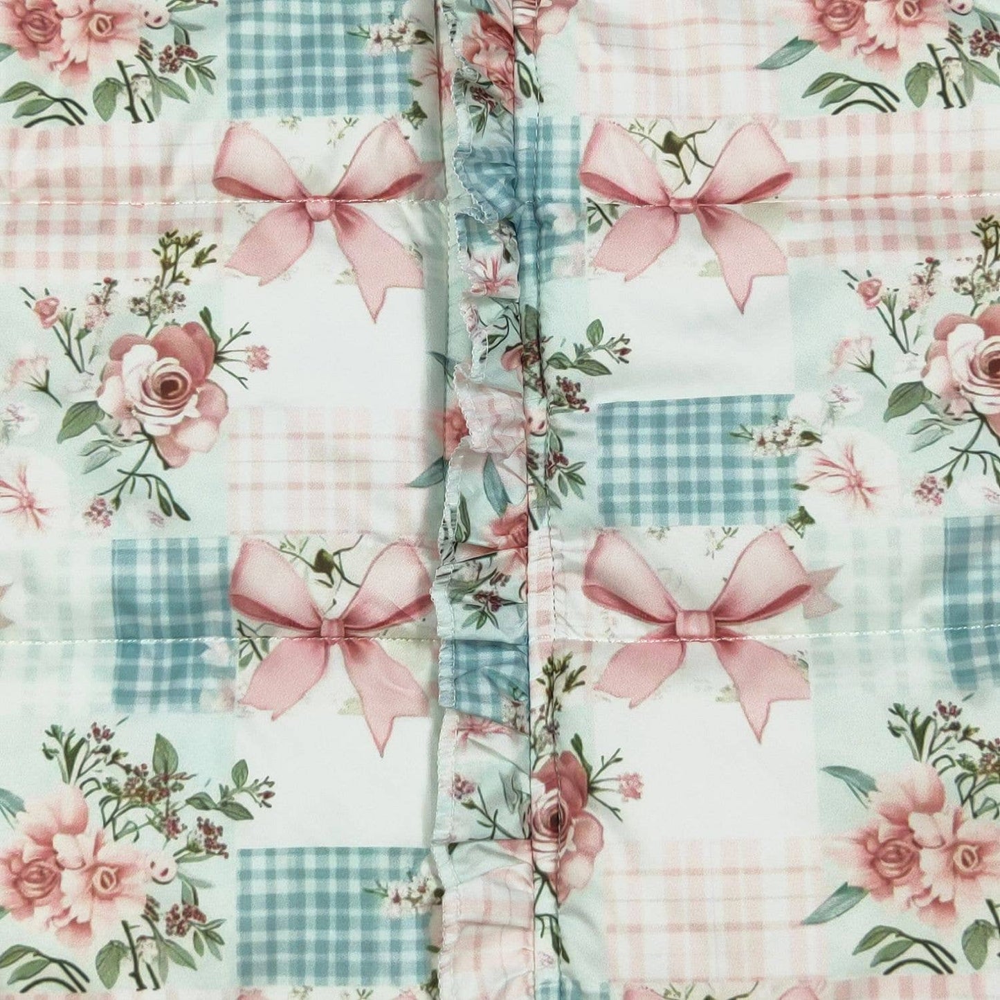 Patchwork Rose Girls Vest