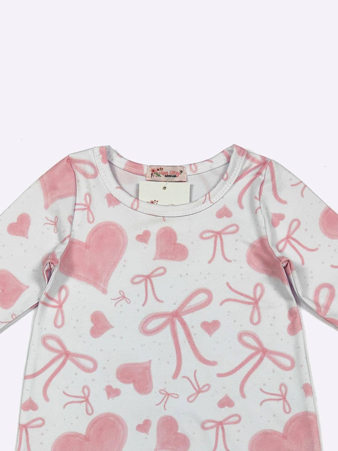 Pink Velvet Heart Baby Romper