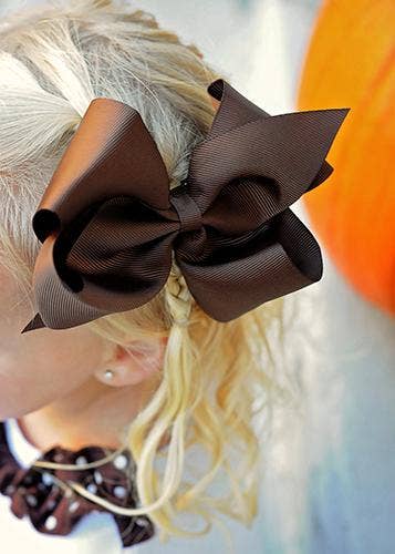 Classic Oversized Grosgrain Hair Bow - Alligator Clip