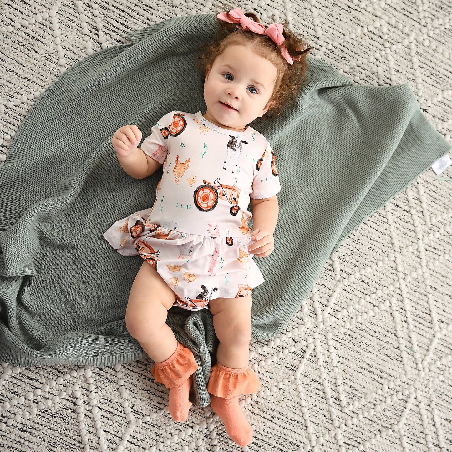 Millie Moo TUTU Bamboo Farm Baby Clothing Dress Outfit