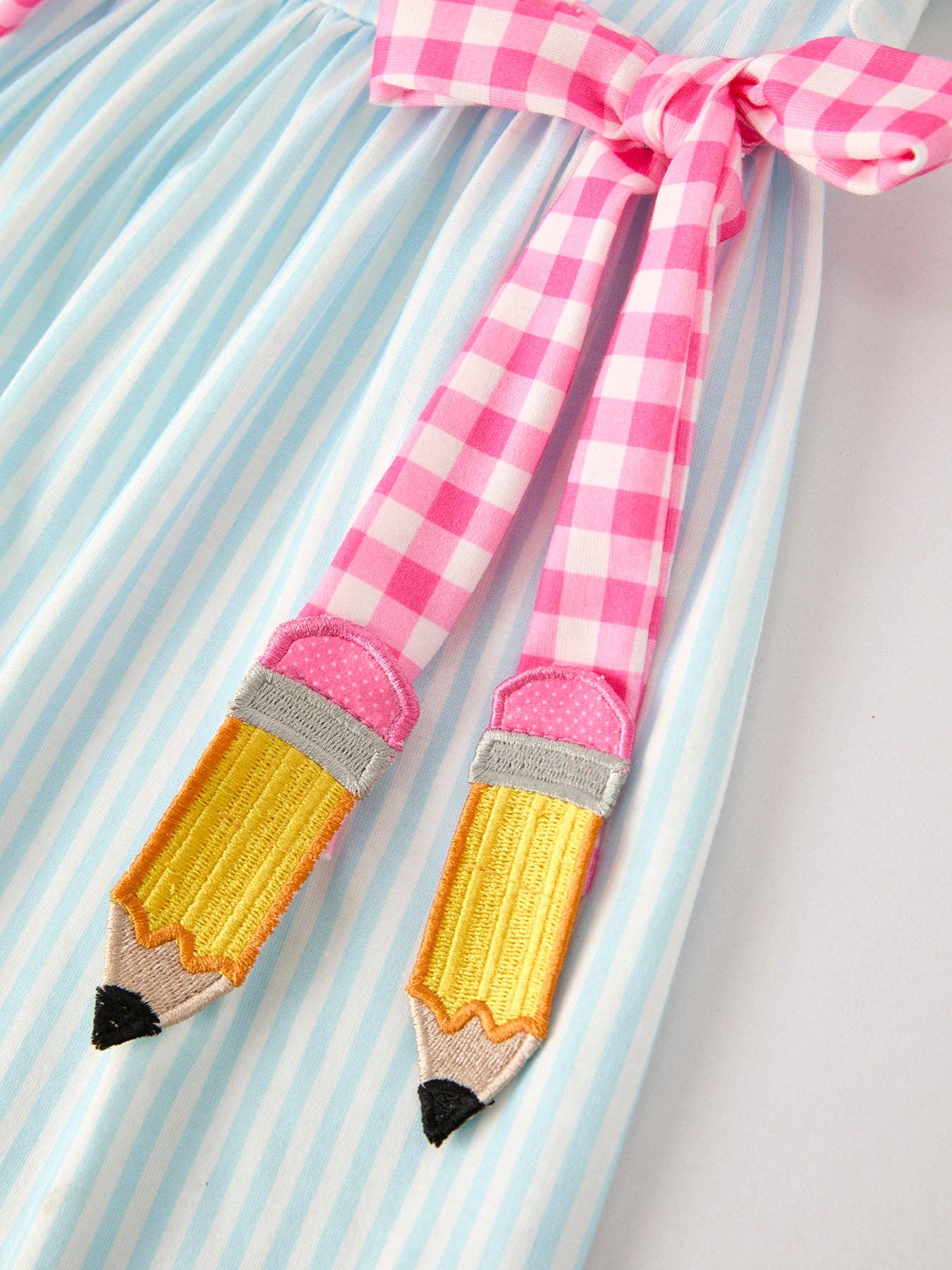 Rylee Faith Designs - Back To School Girls Striped lapels Bow Dress
