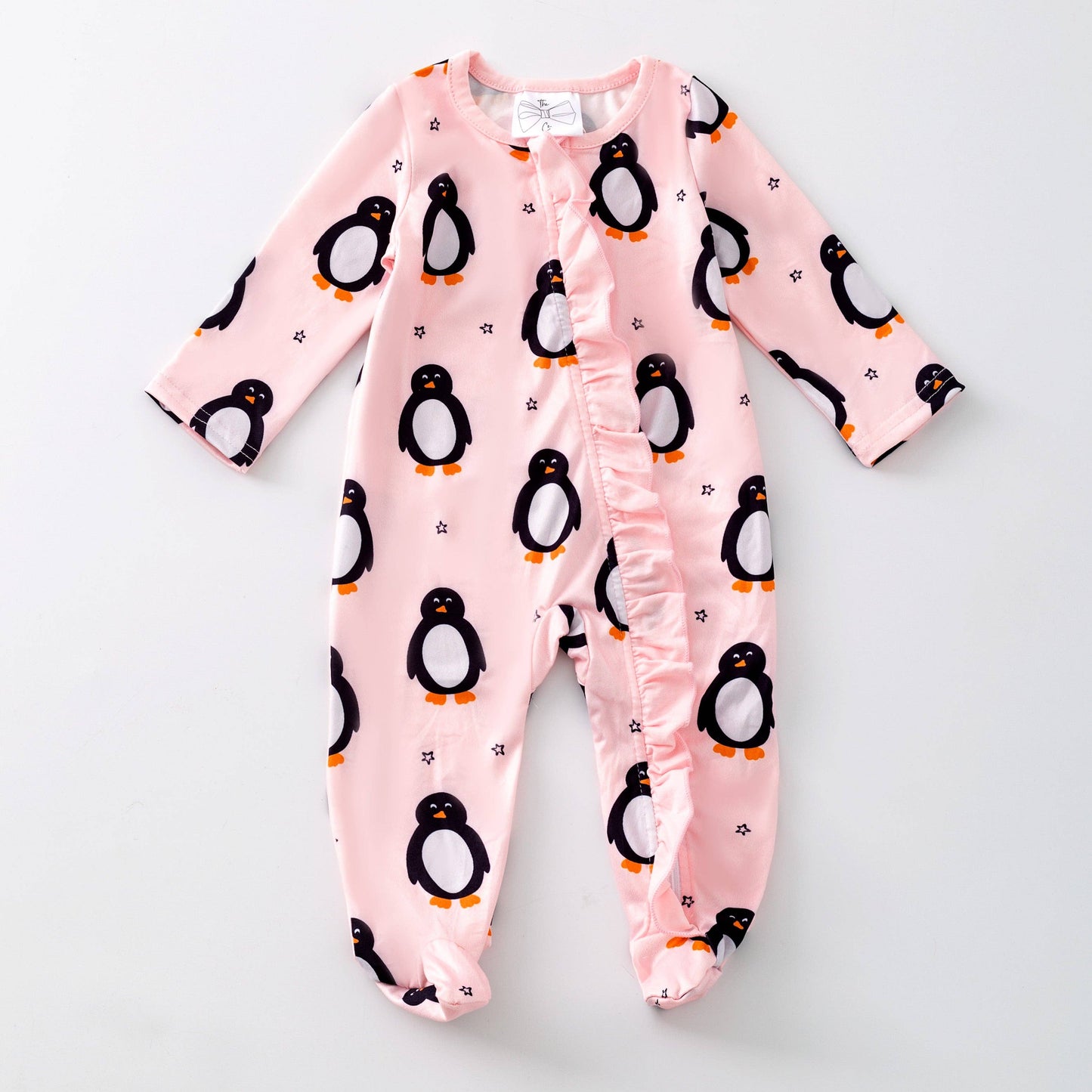 The Hair Bow Company - Polar Penguins Infant Girl Onesie