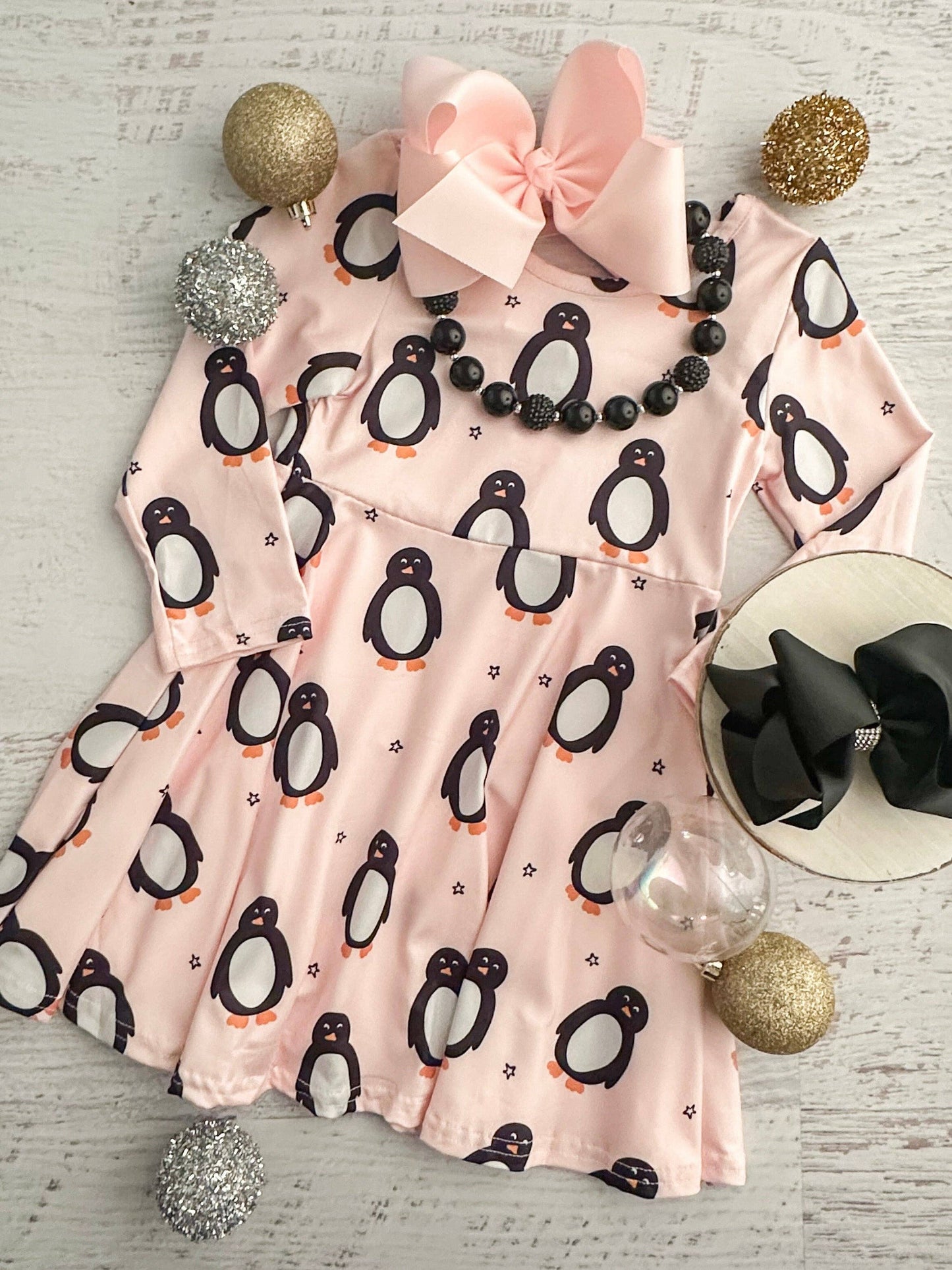 The Hair Bow Company - Polar Penguins Twirl Dress