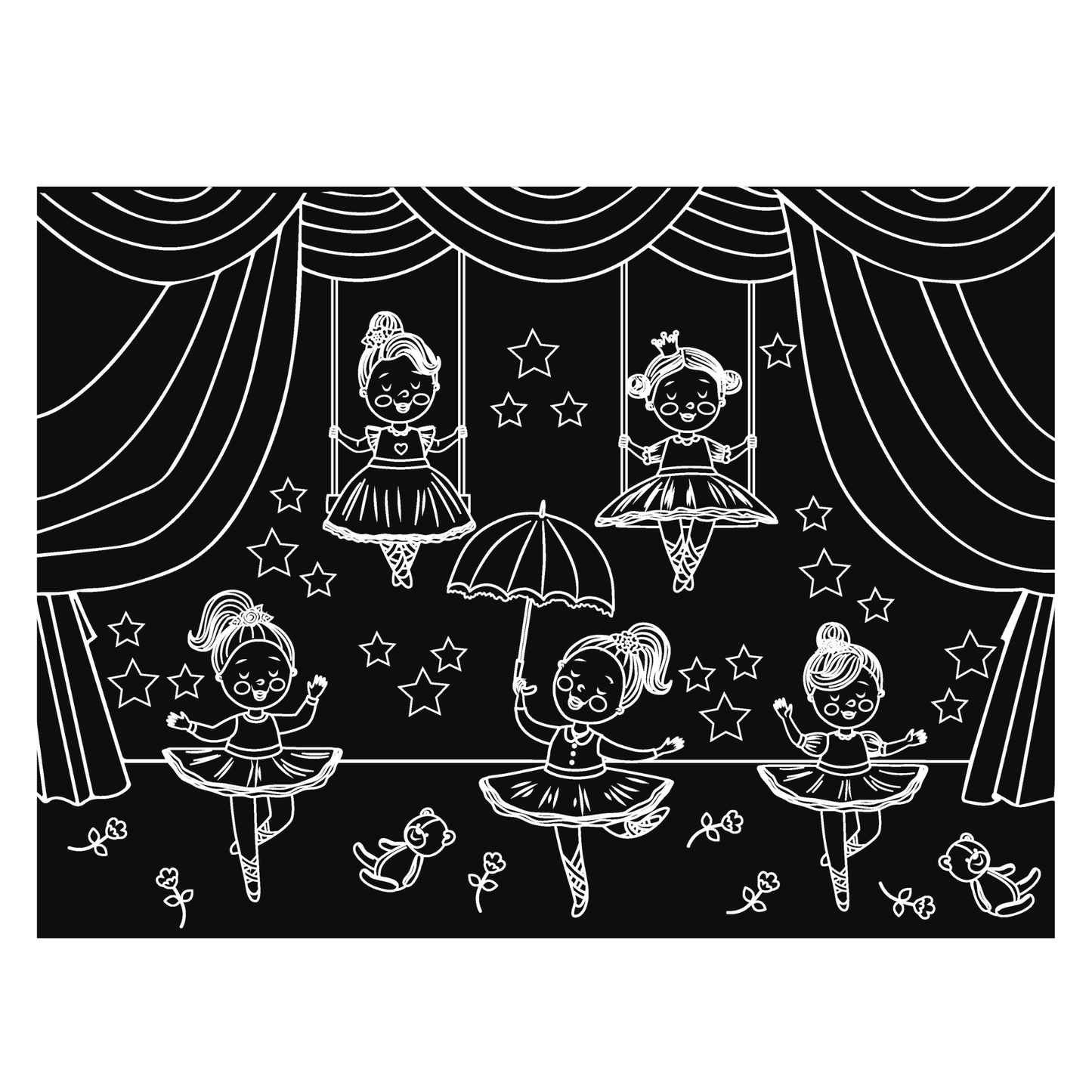Reusable Coloring Set- Ballerina