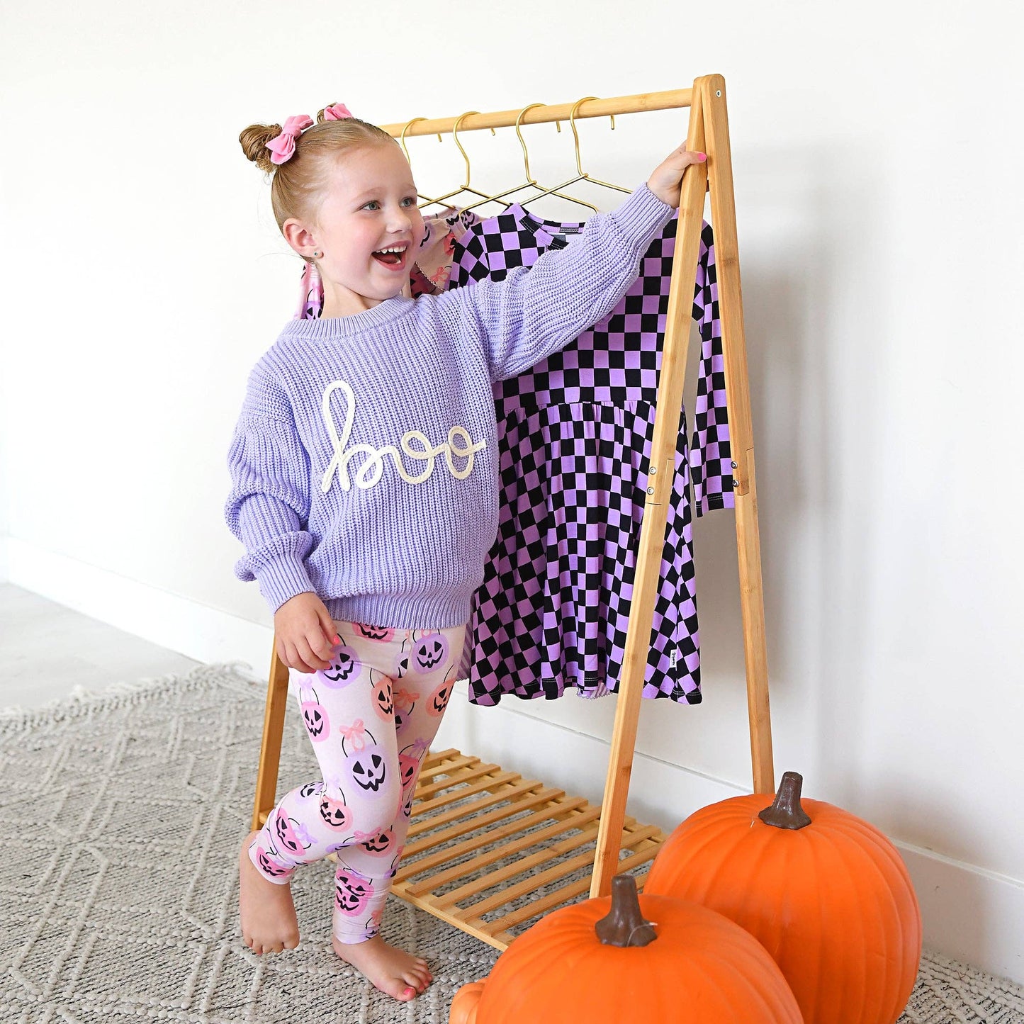 Boo Purple SWEATER Solid Knit Halloween