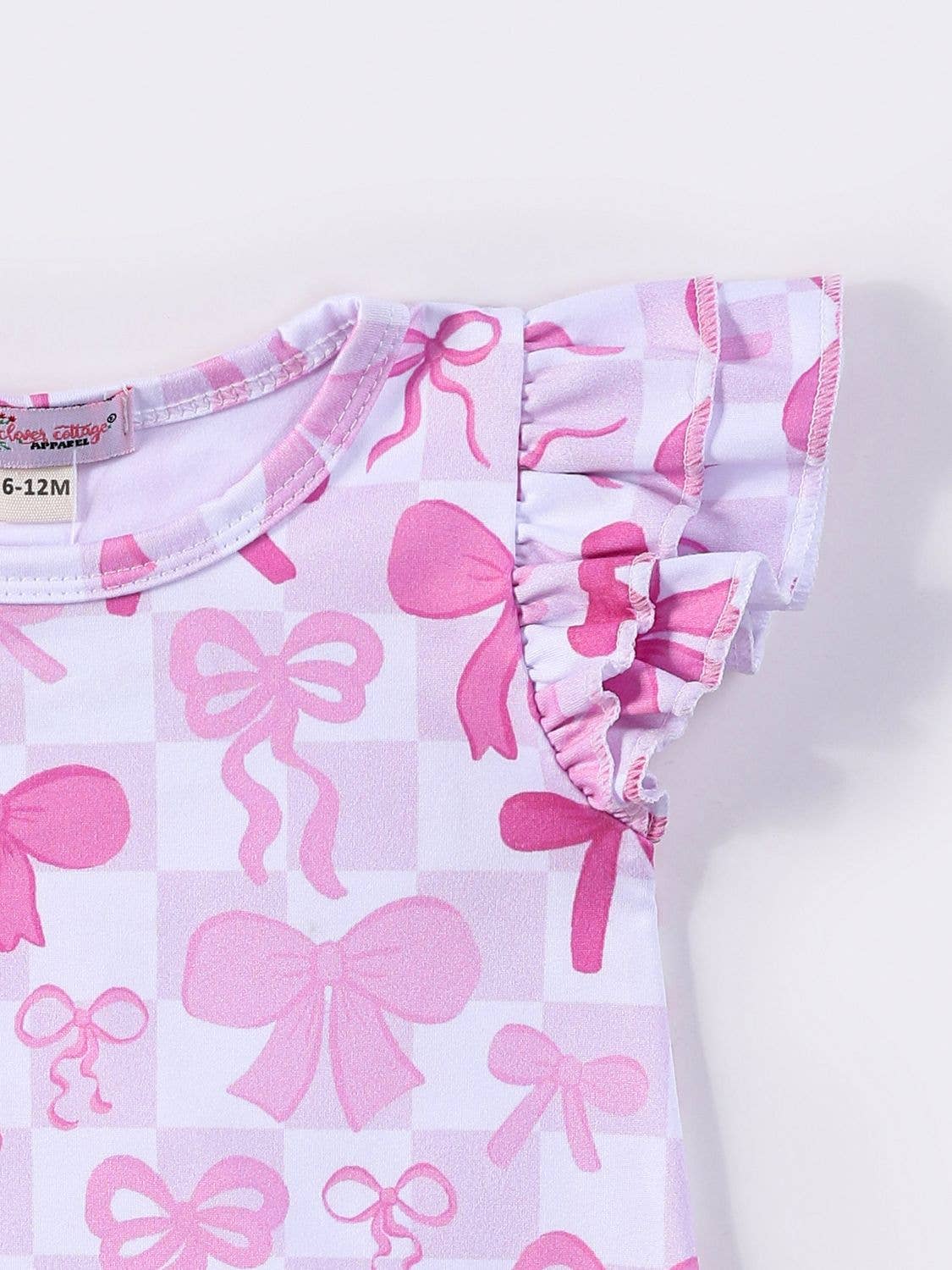 Checkered Coquette Baby Romper