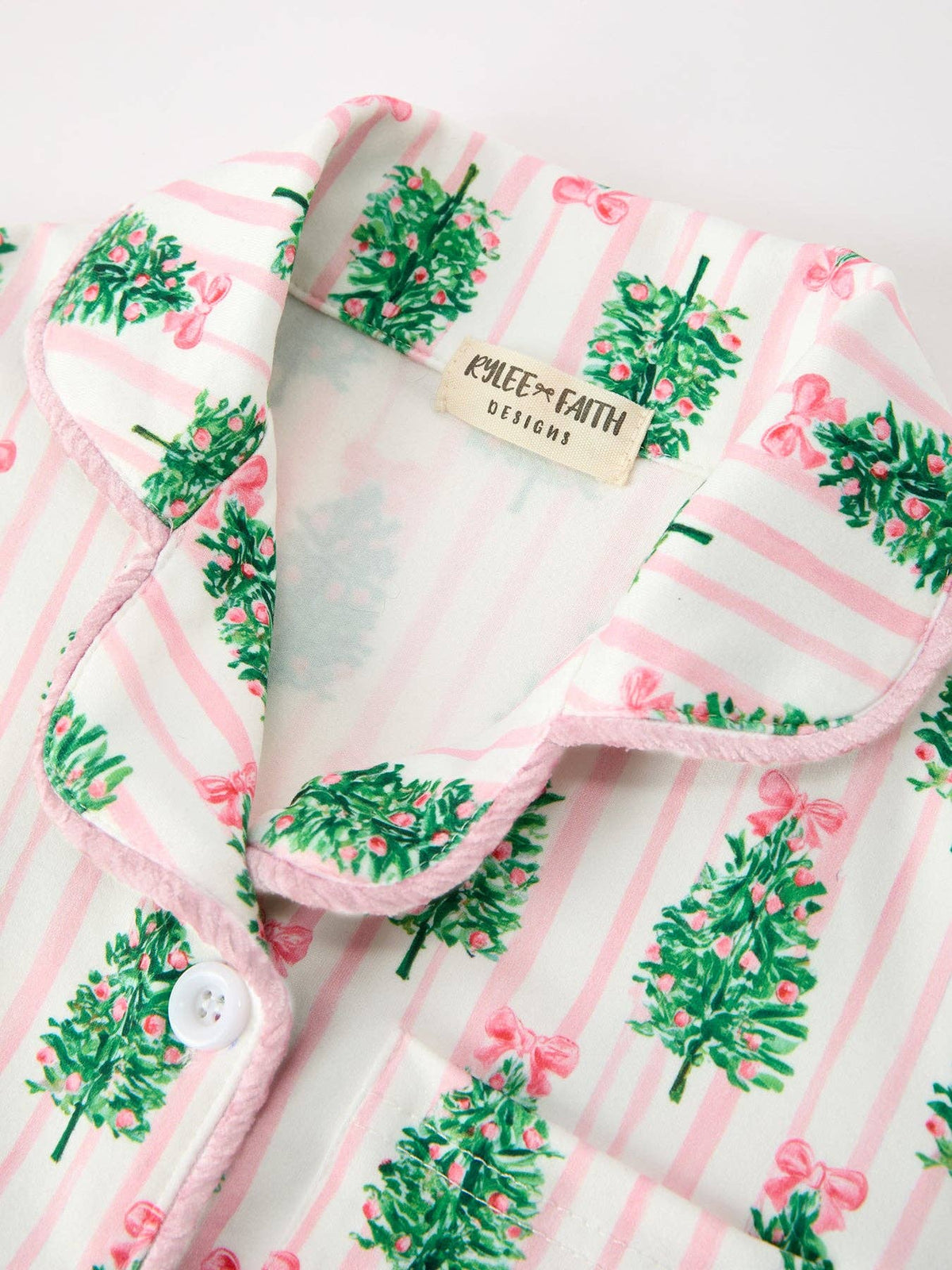 Mommy and Me Christmas Tree Print Pajama Set