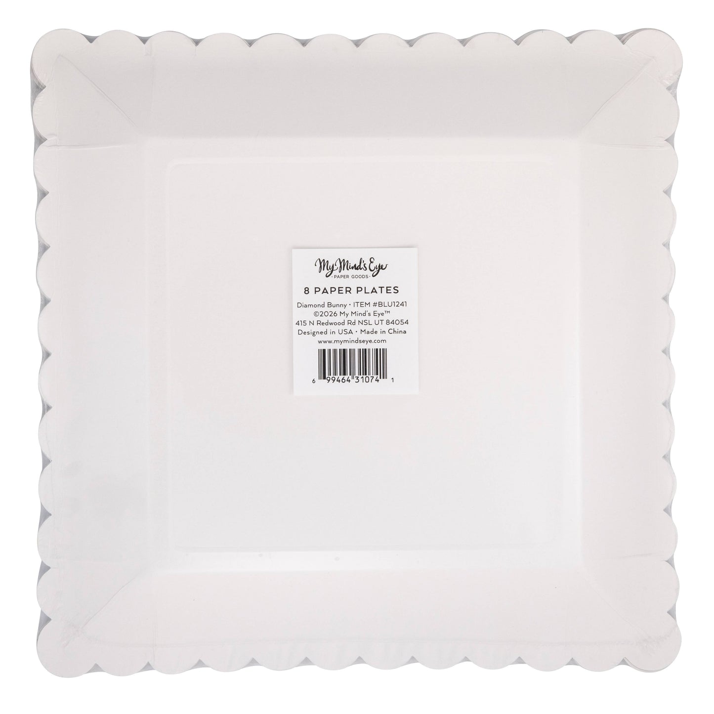 Diamond Bunny Pattern 9" Plate