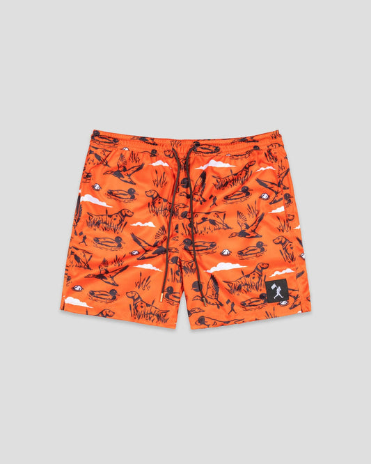 Baseballism - Hardball Hunter Diamond Air Mesh Shorts (Blaze Orange) - Youth