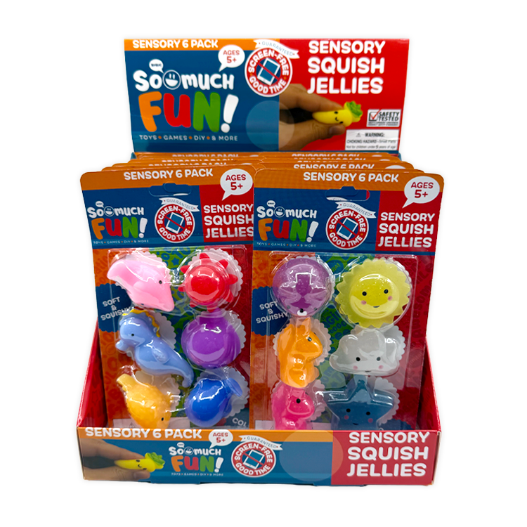 Novelty Brands - Squish Jellies Sensory Fidget Toy Assortment - 12/Display