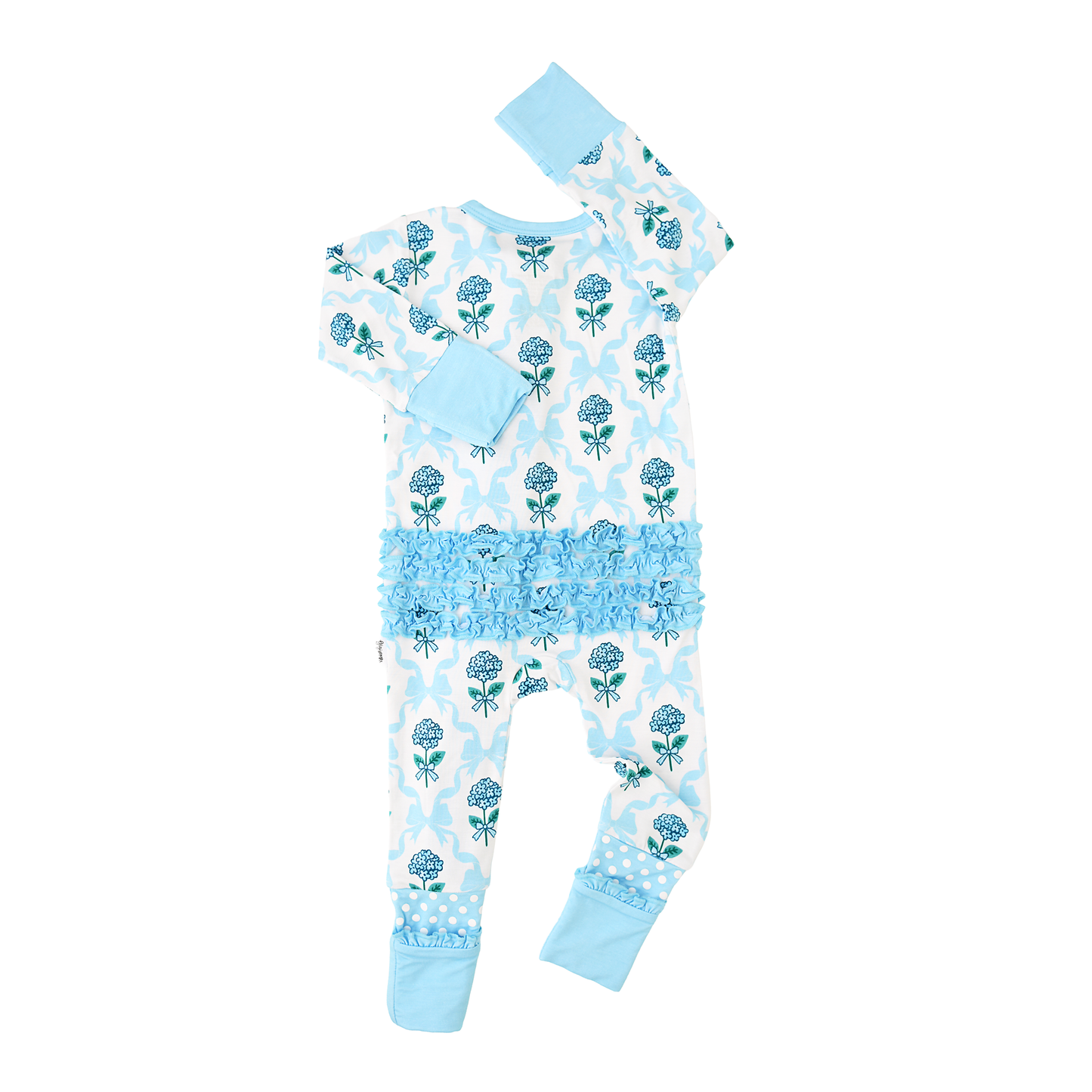 Savannah RUFFLE ZIP Bamboo One Piece Floral Baby Outf