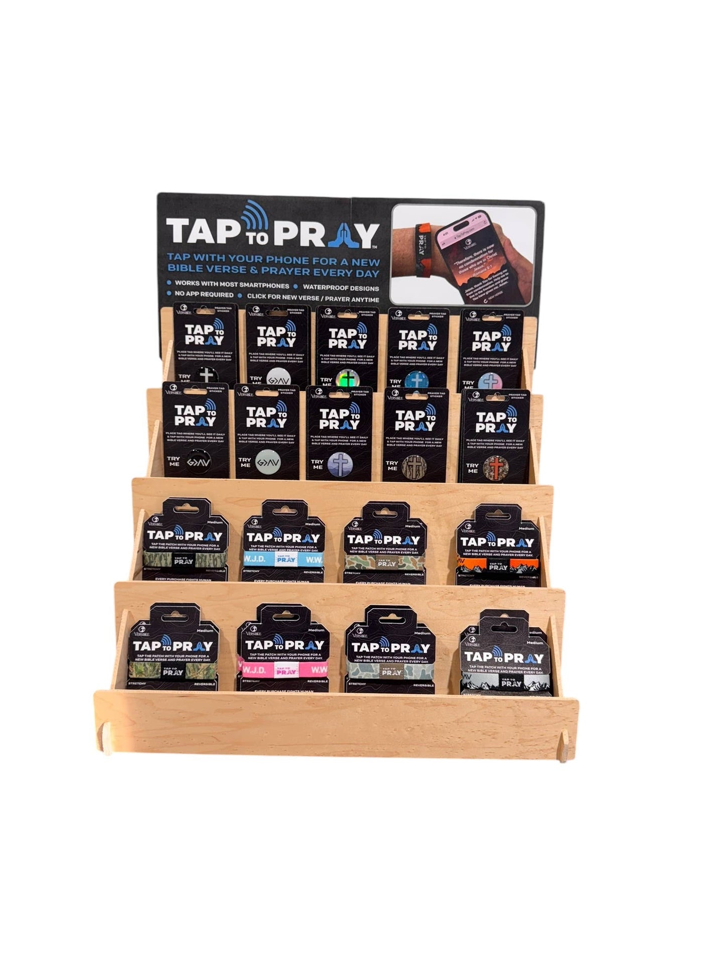 Versible - Tap To Pray™ Wristbands - River Rock Camo Classic & Sage