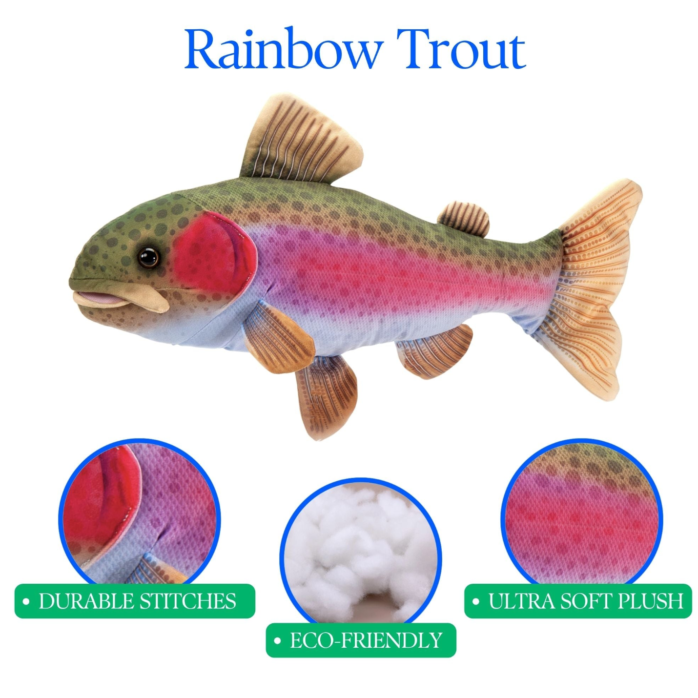 The Petting Zoo - River Fish Rainbow Trout Medium 21" (53cm)